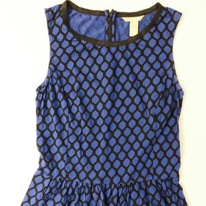 SOLD Banana Republic Blue/Black Honeycomb Tank Top